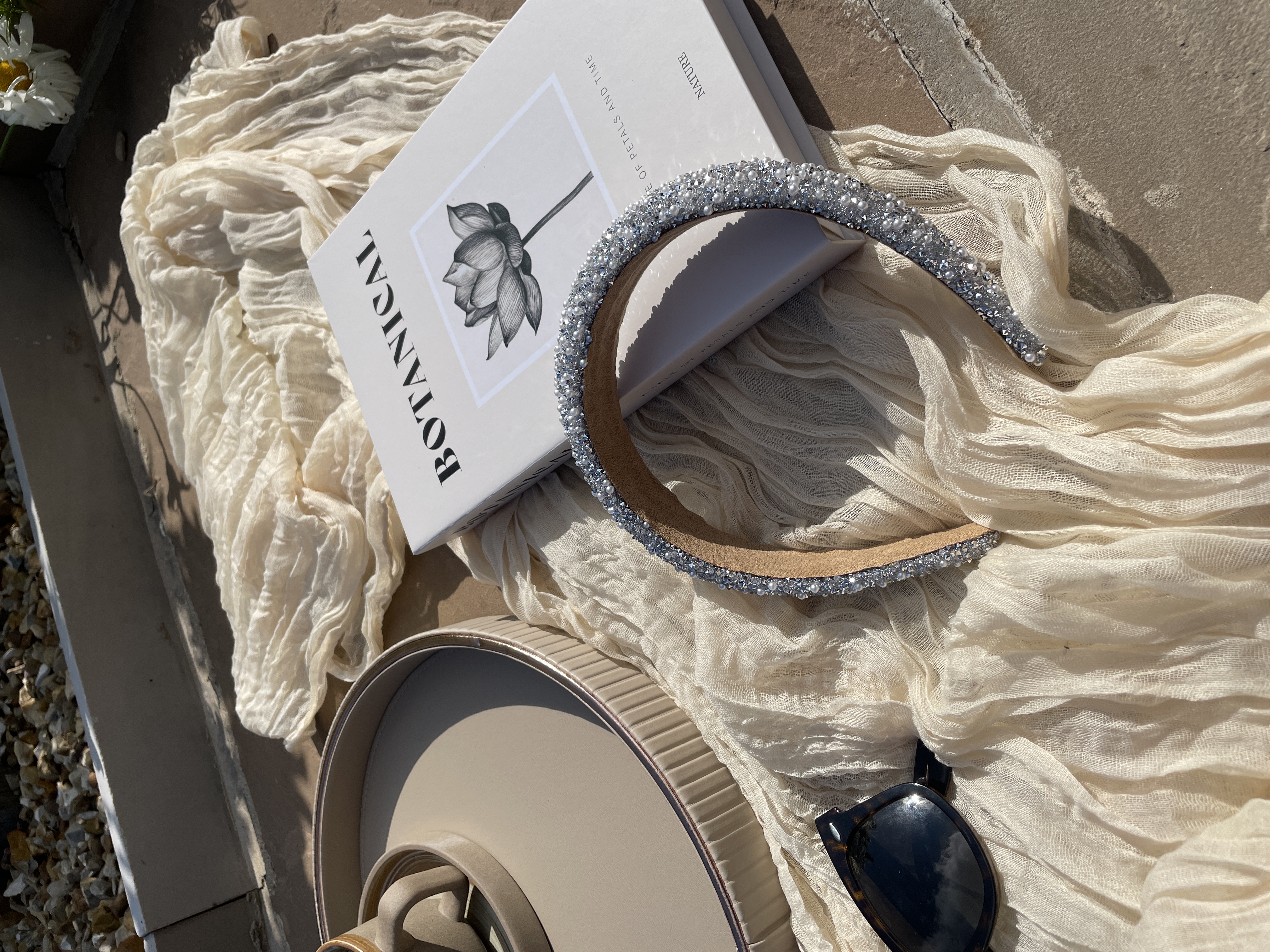 Crystal Padded Headband - Silver