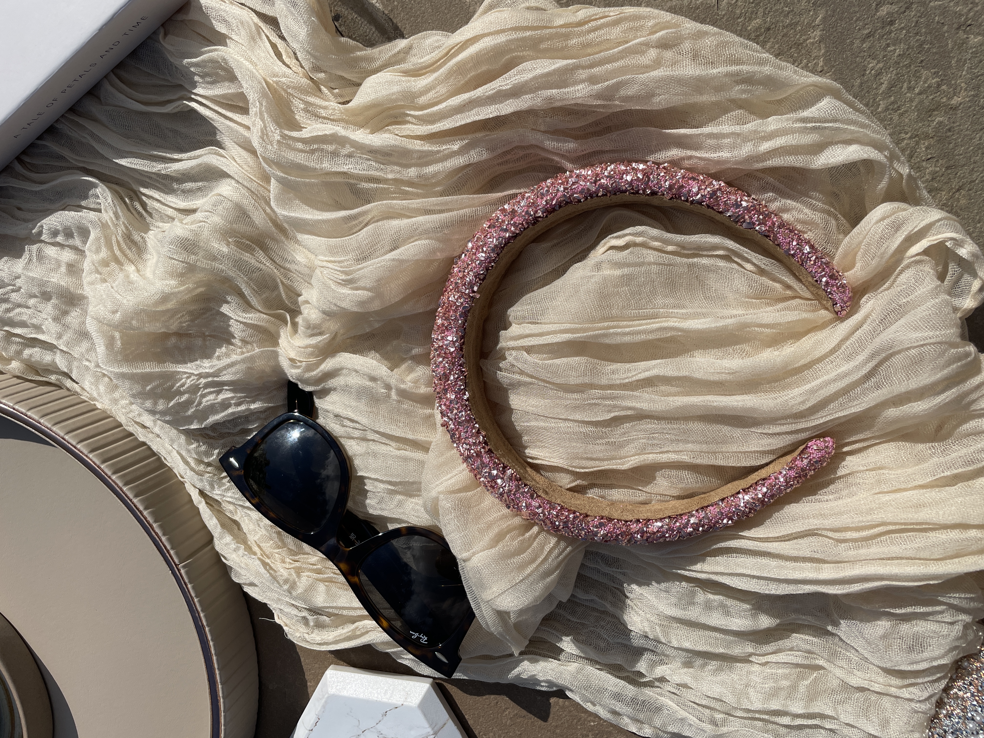 Crystal Padded Headband - Pink
