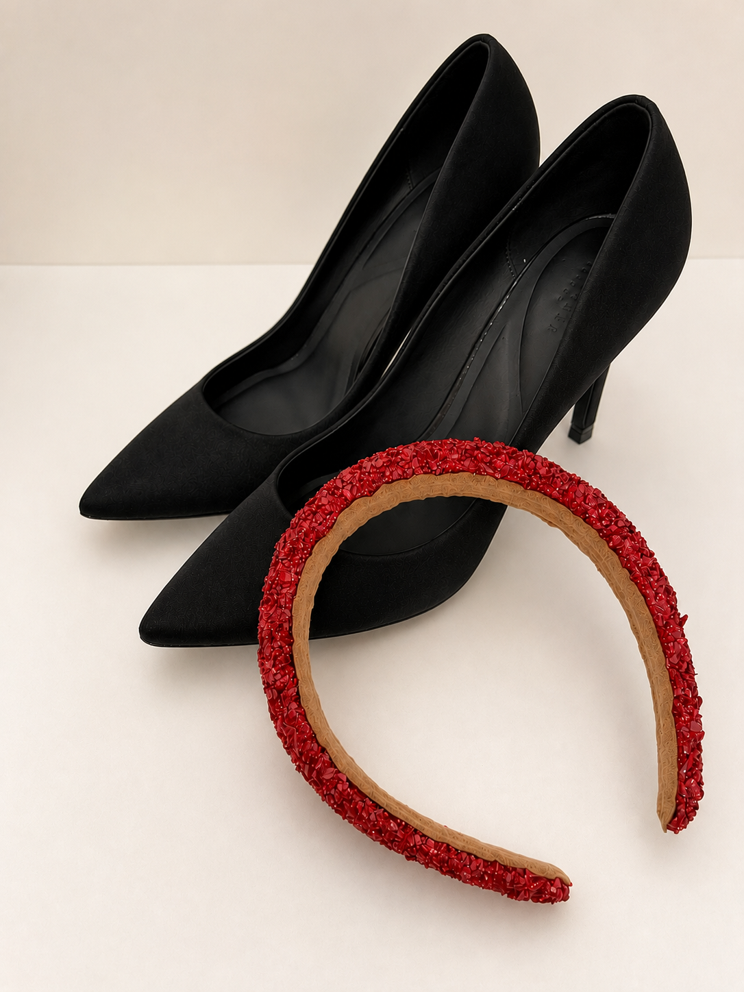 Crystal Padded Headband - Ruby